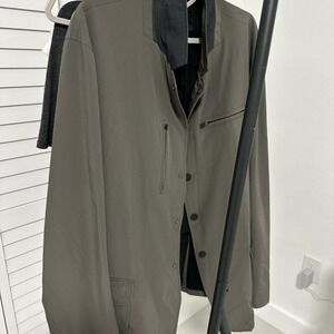 TUMI Deep Taupe Men's Nylon Soft Shell Travel Blazer,Size XL